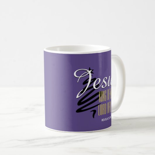 Mug JÉSUS ROI DES ROIS Noël pourpre (Devant droit)