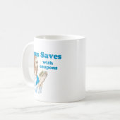 Mug Jésus sauve avec des bons de réduction (Devant gauche)
