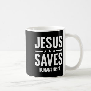 Mug Jésus Sauve Romains Bible Verse Foi Croyant Hommes
