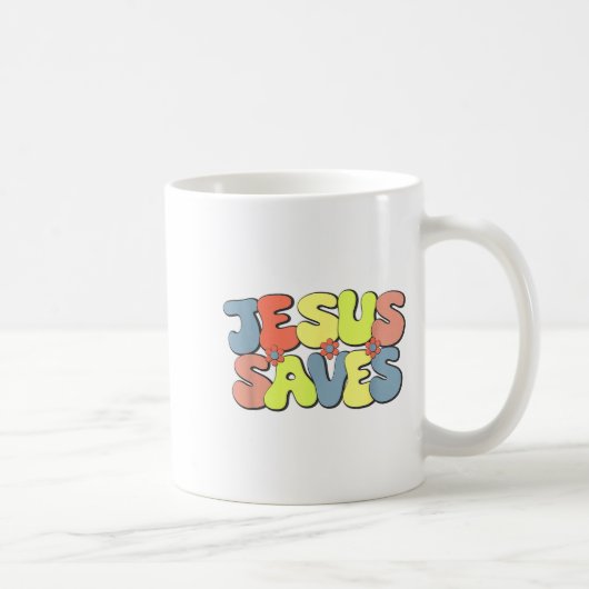 Mug Jesus Saves - Hipe Flower Child Style (Droite)