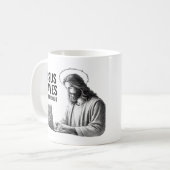 Mug Jesus Saves in the Cloud - Funny Jesus Meme (Devant gauche)