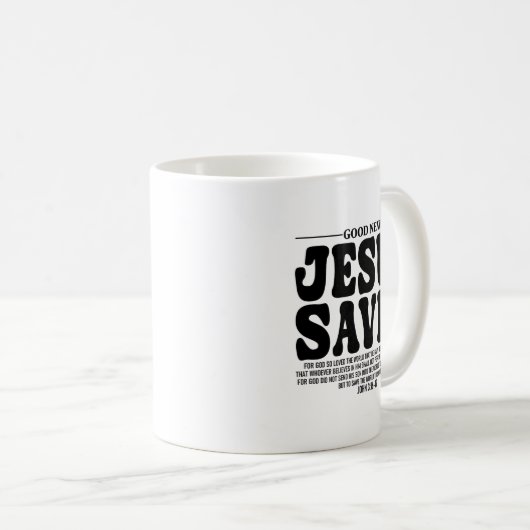Mug Jesus Saves Onback Subtle Christian Minimal Religi (Devant droit)