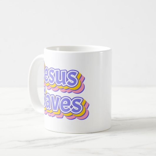 Mug Jesus Saves Pastel 3D (Devant gauche)