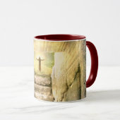 Mug Jésus sur le tombeau vide Résurrection de Pâques (Devant droit)