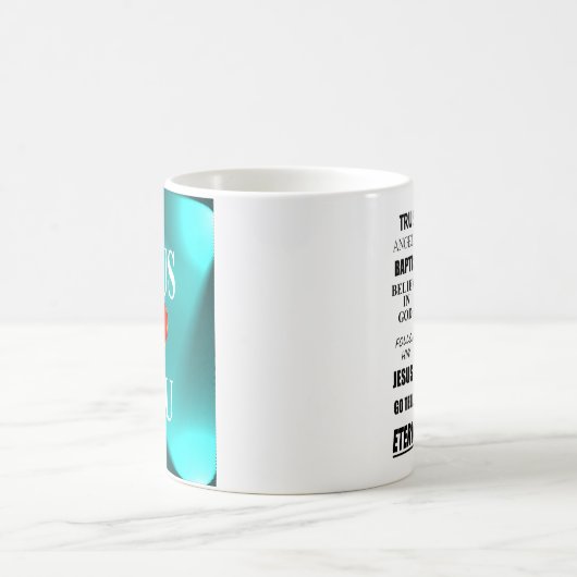 Mug Jésus t'aime Salut éternel (Centre)