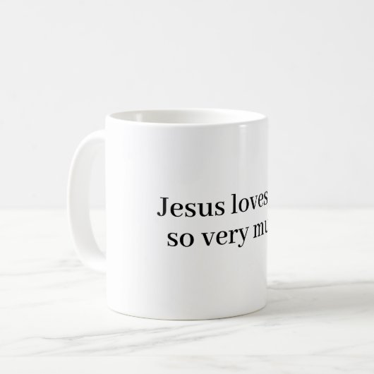 Mug Jésus t'aime tellement ! (Devant gauche)