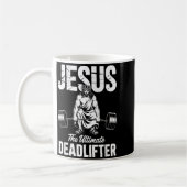 Mug Jesus The Deadlifter Funny Christian Gym Pun  (Gauche)