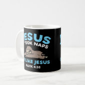 Mug Jesus Took Naps Sloth Funny Bible Verse God Christ (Devant gauche)