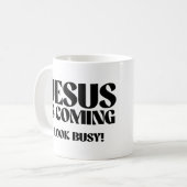 Mug Jésus vient Look Occupé (Devant gauche)