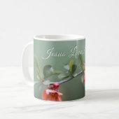 Mug Jésus Vit Des Fleurs De Printemps Bible Verse Pâqu (Devant gauche)