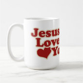 Mug Jésus vous aime pour les chrétiens (Gauche)