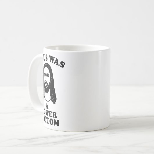 Mug Jesus Was A Power Bottom Funny Pride Christmas Gag (Devant gauche)