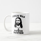 Mug Jesus Was A Power Bottom Funny Pride Christmas Gag (Gauche)