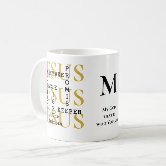 Mug Jesus Waymaker Monogram Christian (Devant gauche)