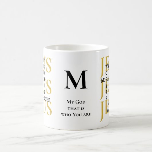 Mug Jesus Waymaker Monogram Christian (Centre)