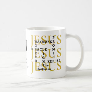 Mug Jesus Waymaker Monogram Christian