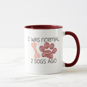 MUG J'ÉTAIS NORMAL IL Y A 2 CHIENS