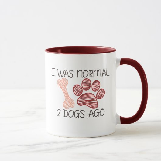 MUG J'ÉTAIS NORMAL IL Y A 2 CHIENS (Droite)