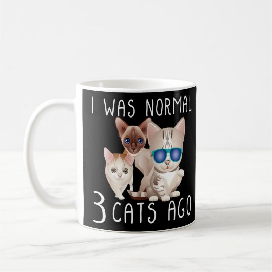 Mug J'Étais Normal Il Y A 3 Chats (Gauche)