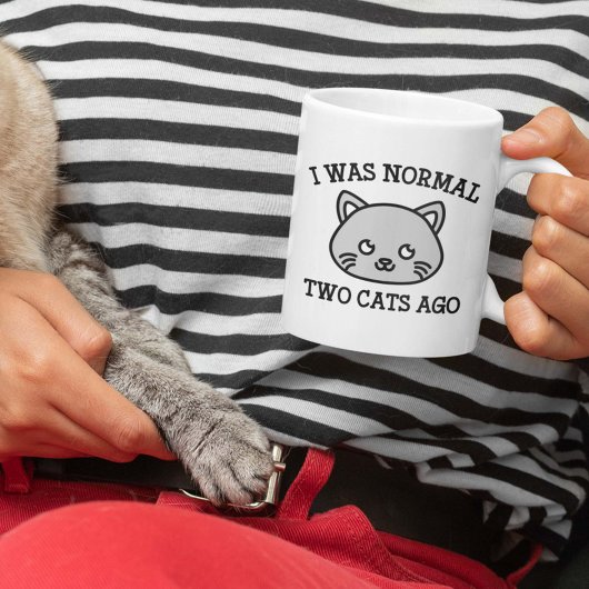Mug J'Étais Normal Il Y A Deux Chats