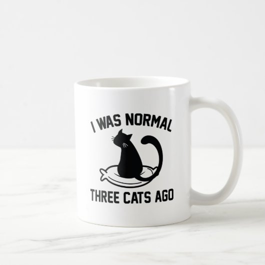 Mug J'Étais Normal Il Y A Trois Chats (Droite)