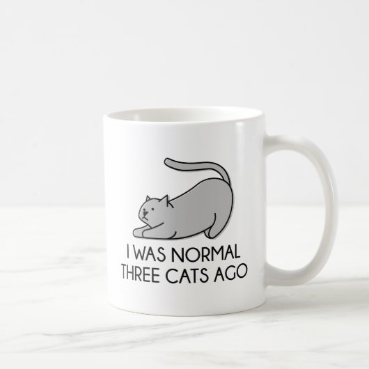Mug J'Étais Normal Il Y A Trois Chats (Droite)