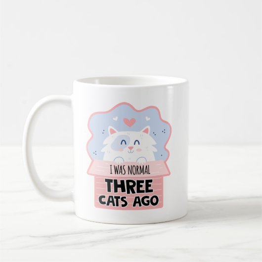 Mug J'étais normale il y a trois chats (Gauche)