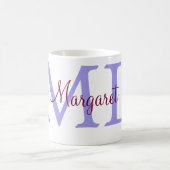Mug jeté simple minimal ajouter nom monogramme rose ro (Centre)
