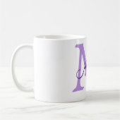Mug jeté simple minimal ajouter nom monogramme rose ro (Gauche)
