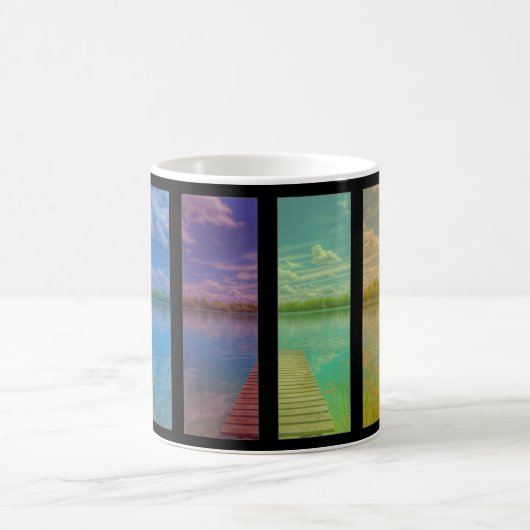 Mug Jetée en bois au-dessus d'un paysage paisible du l (Centre)