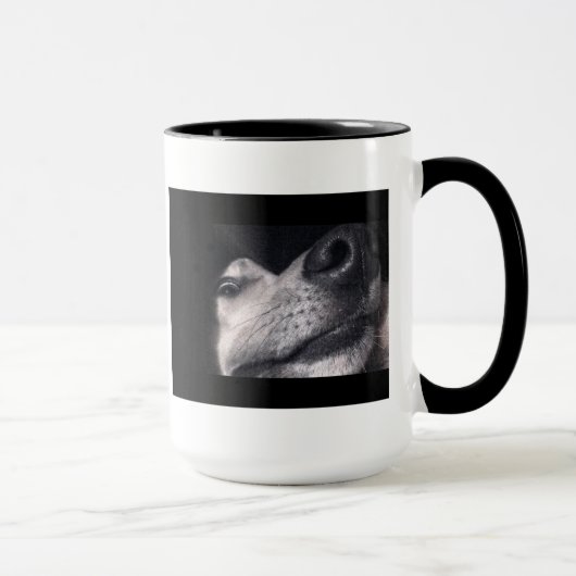 Mug Jeter un coup d'oeil le chien (Droite)
