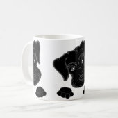 Mug jeter un coup d'oeil noir de schnauzer miniature (Devant gauche)