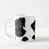 Mug jeter un coup d'oeil noir de schnauzer miniature (Gauche)