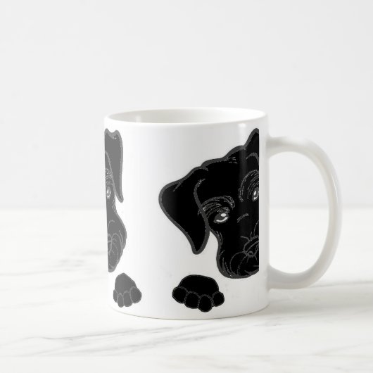 Mug jeter un coup d'oeil noir de schnauzer miniature (Droite)
