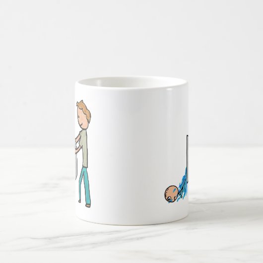 Mug Jetez Le Bébé Avec De L'Eau De Bain (Centre)