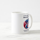 Mug Jets de combat Patriotique Rouge Blanc Bleu (Devant droit)