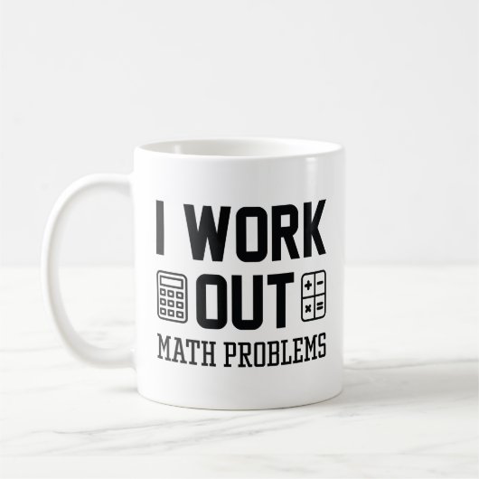 Mug J'Étudie Les Problèmes Mathématiques (Gauche)