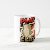Mug Jeu avec poterie en argile (Devant droit)