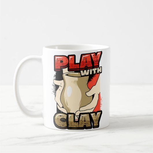 Mug Jeu avec poterie en argile (Gauche)