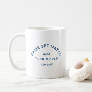 Mug Jeu bleu Match Crest Tennis Tennis Tournoi
