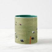 Mug Jeu d'action de pelouse Bowls, (Centre)