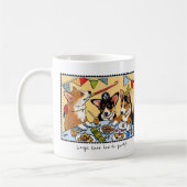 Mug Jeu d'Anniversaire Corgi Dog de texte personnalisé (Gauche)