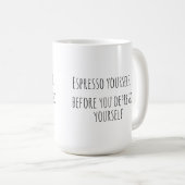 Mug Jeu de café humoristique (Devant droit)
