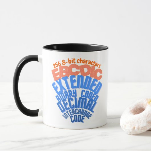 Mug Jeu de caractères codés EBCDIC sur mainframe (Avec donut)