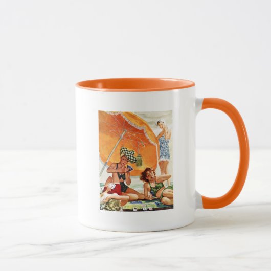 Mug Jeu de cartes à la plage par Alex Ross (Droite)