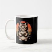 Mug Jeu de chat de joueur de coucher de soleil rétro K (Gauche)