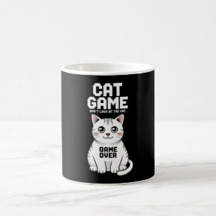 Mug Jeu de chat Ne regardez pas le chat trop drôle