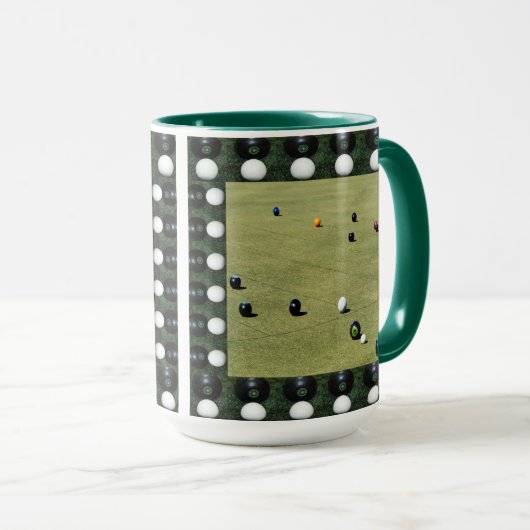 Mug Jeu De Concours De Bowls Avec Bowls Edging, (Devant droit)
