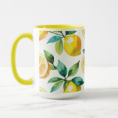 Mug Jeu de mariée bleu citron moderne (Gauche)