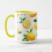 Mug Jeu de mariée bleu citron moderne (Gauche)
